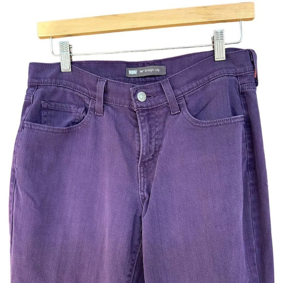 Levi's Women's 505 Straight Leg Purple Jeans Size 27 Waist X 32" Length - Picture 2 of 5